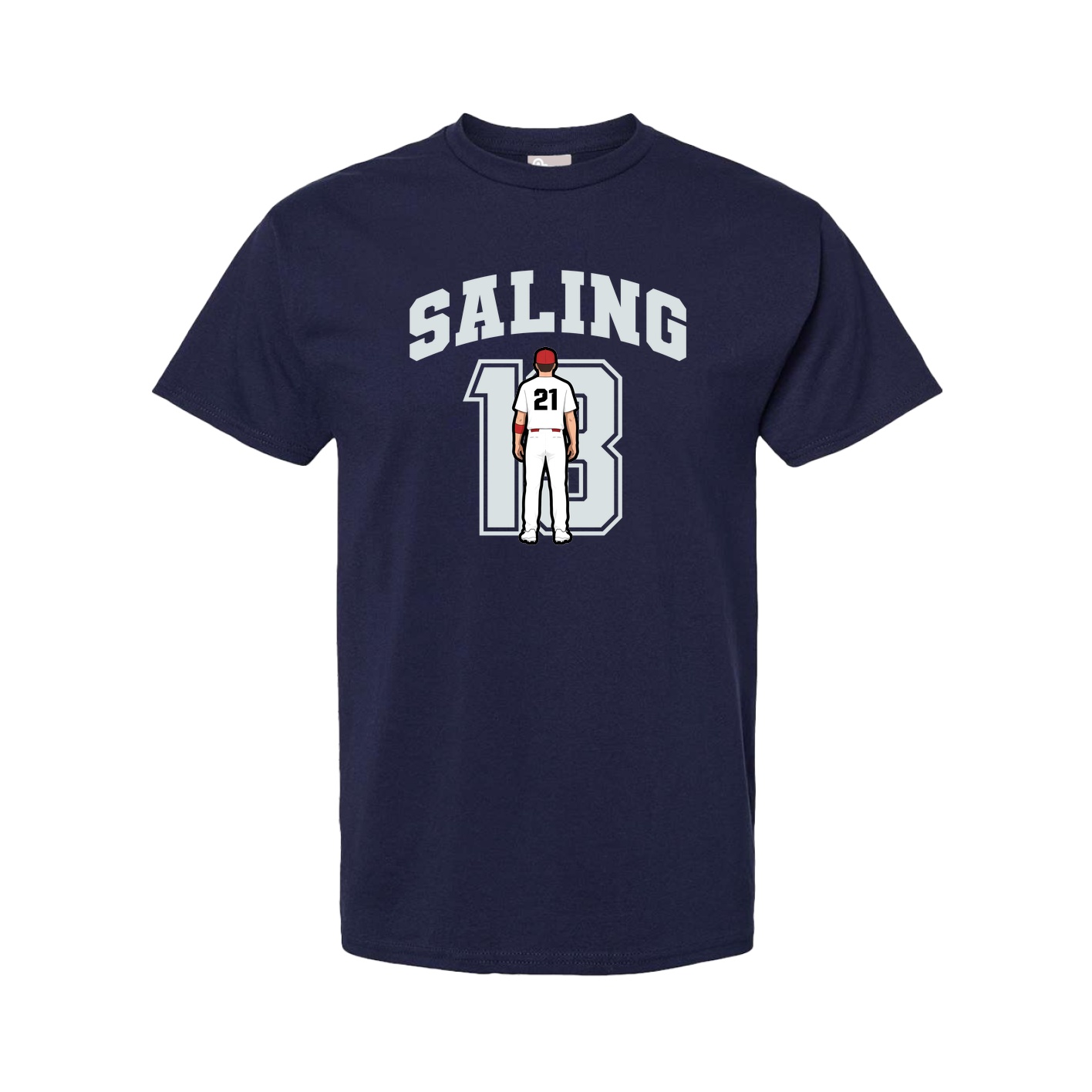 Youth Tee — Number in Navy