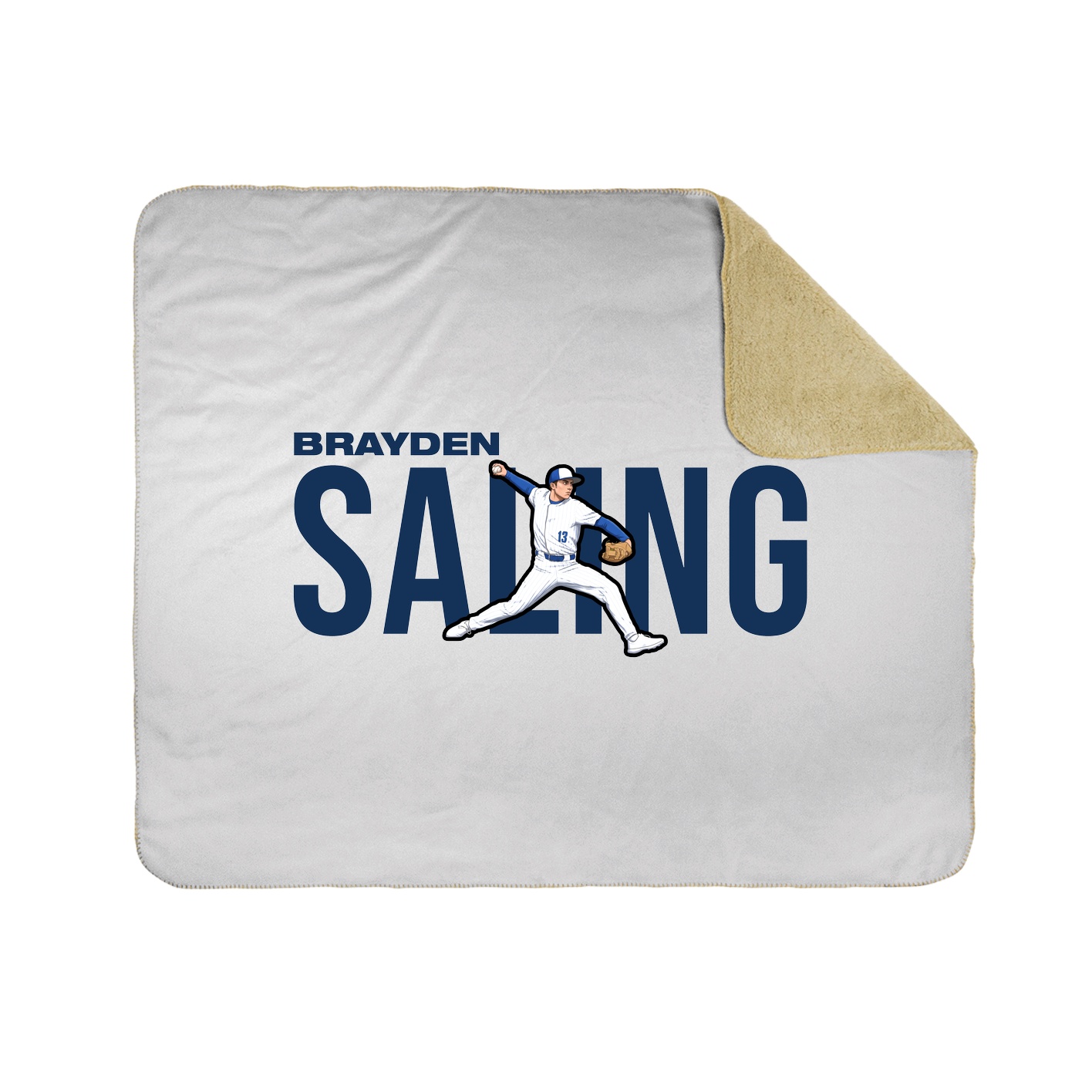 Throw Blanket — Player Name in White