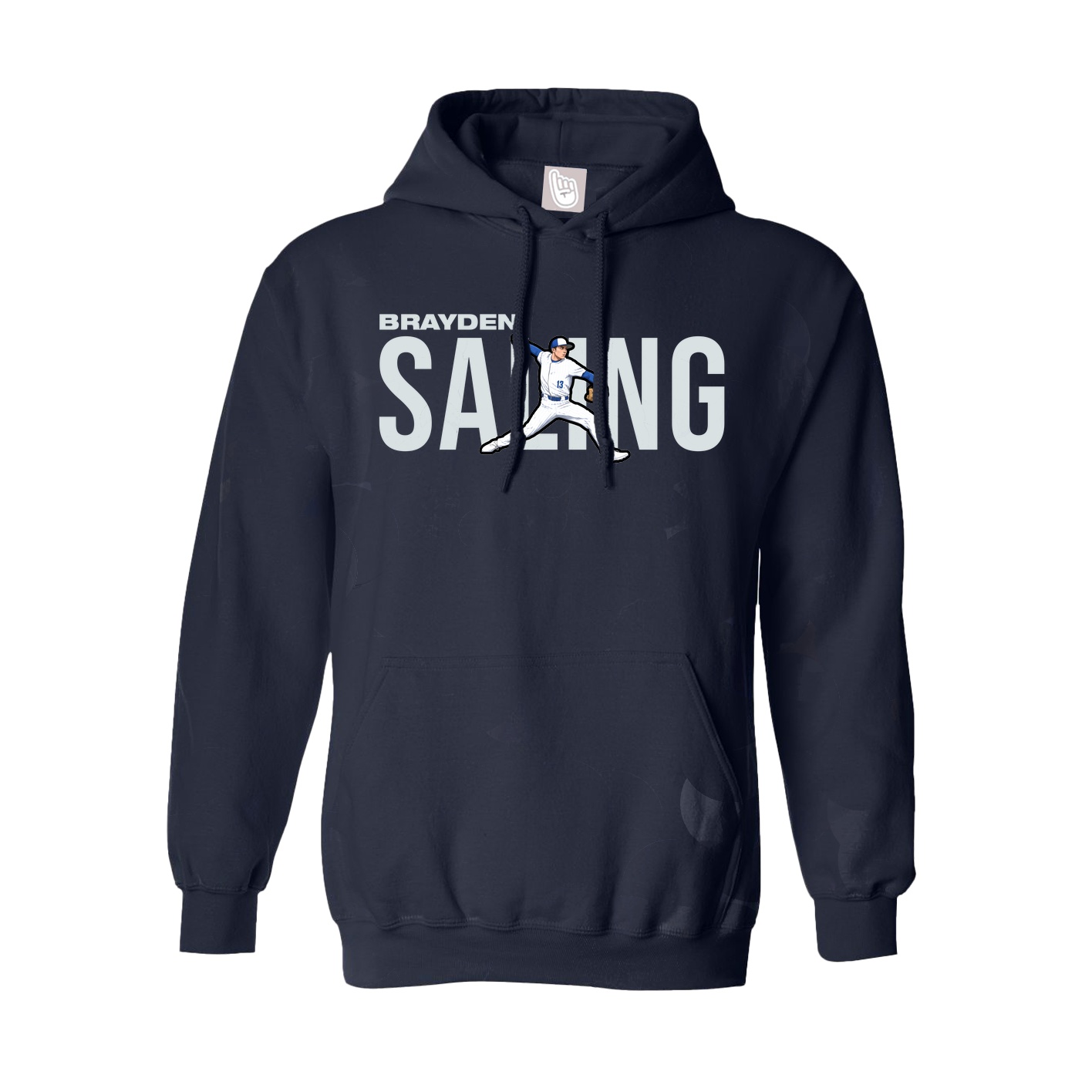 Youth Hoodie — Player Name in Navy