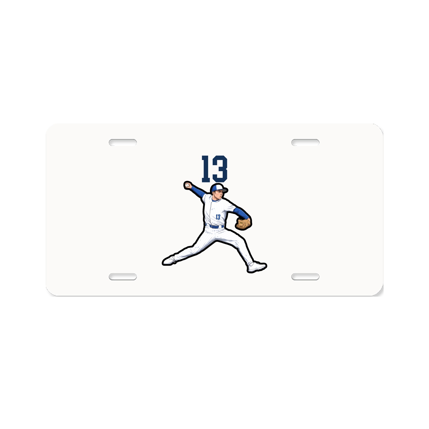 License Plate — Number Top in Classic