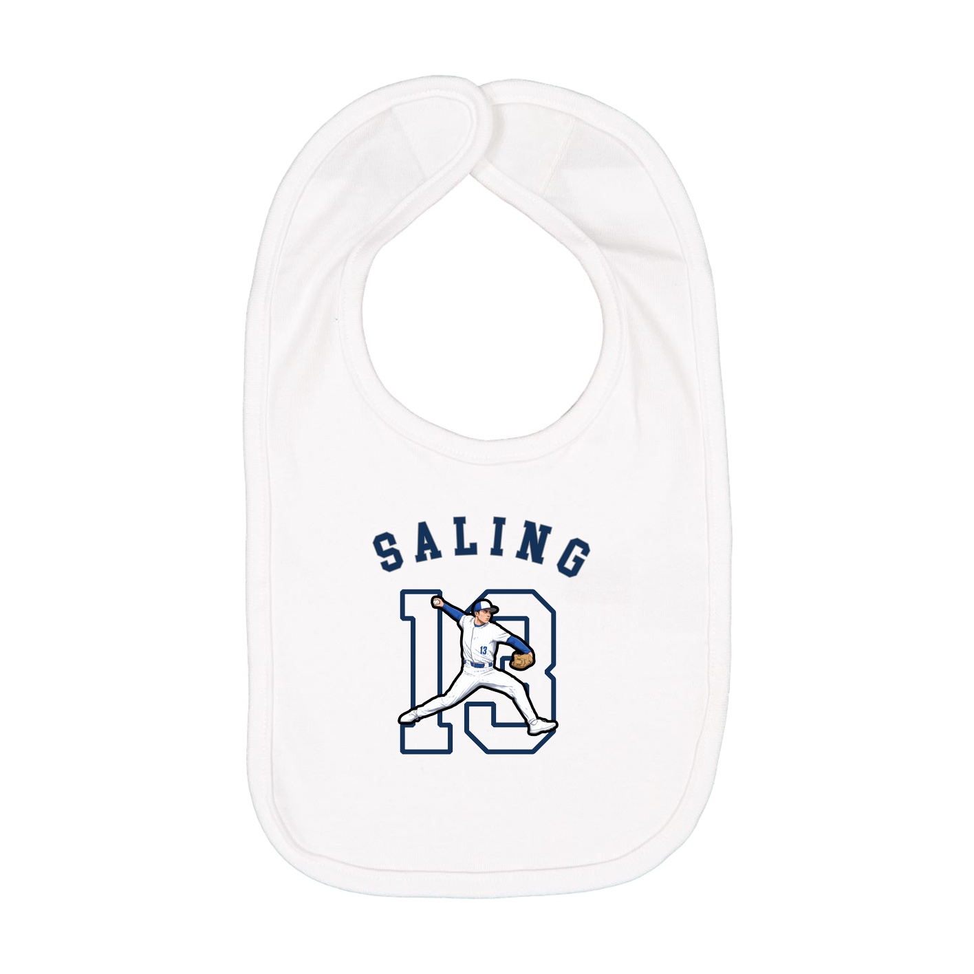 Infant Bib — Shirsey Arch in White