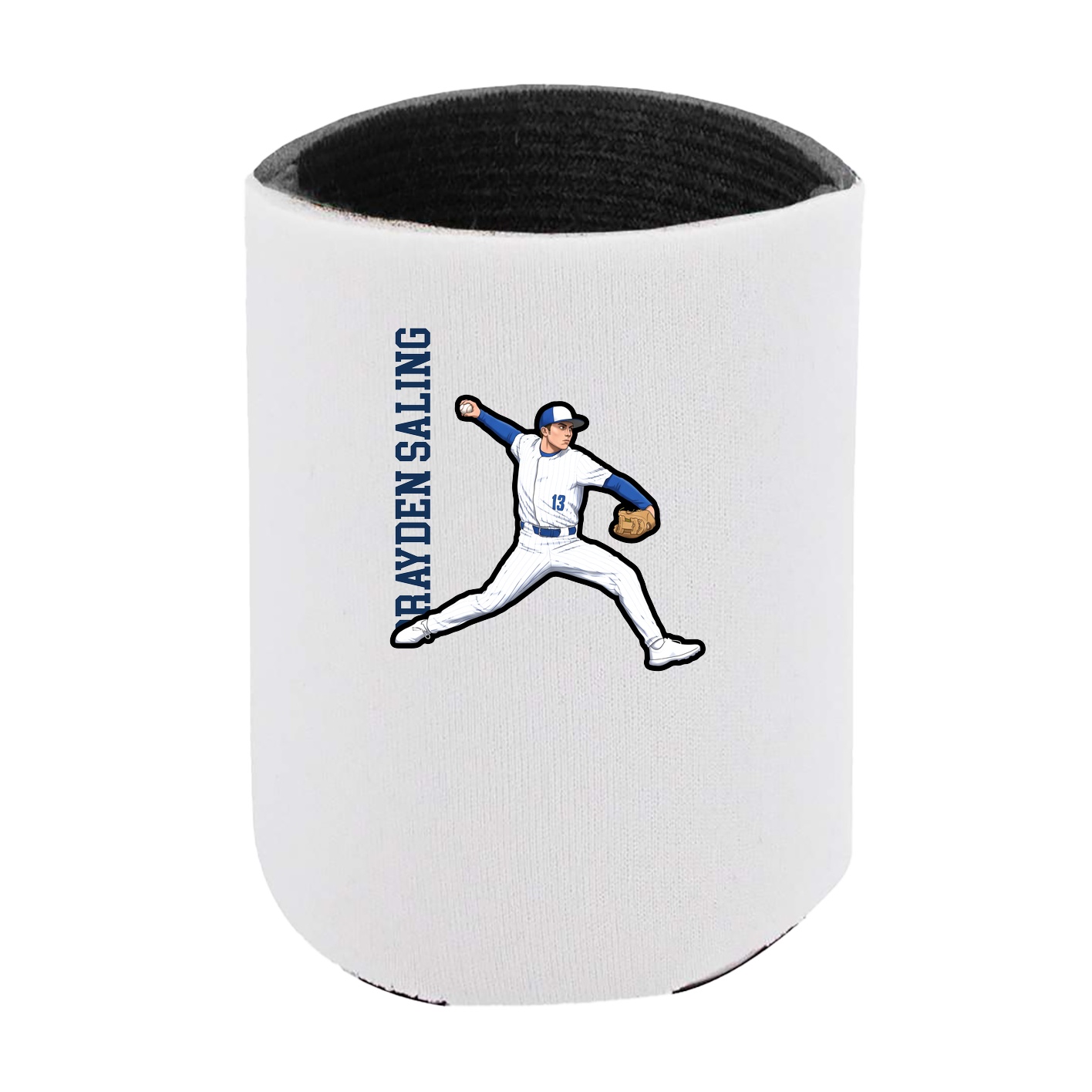 Can Holder — Name Vertical in White