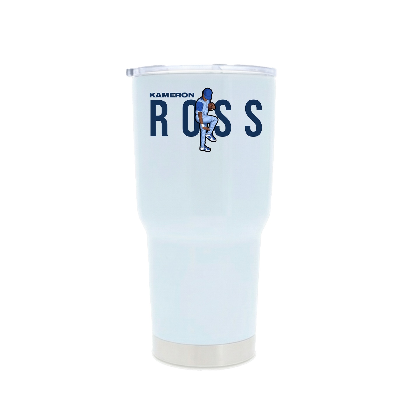 30oz Stainless Steel Tumbler — Player Name in White