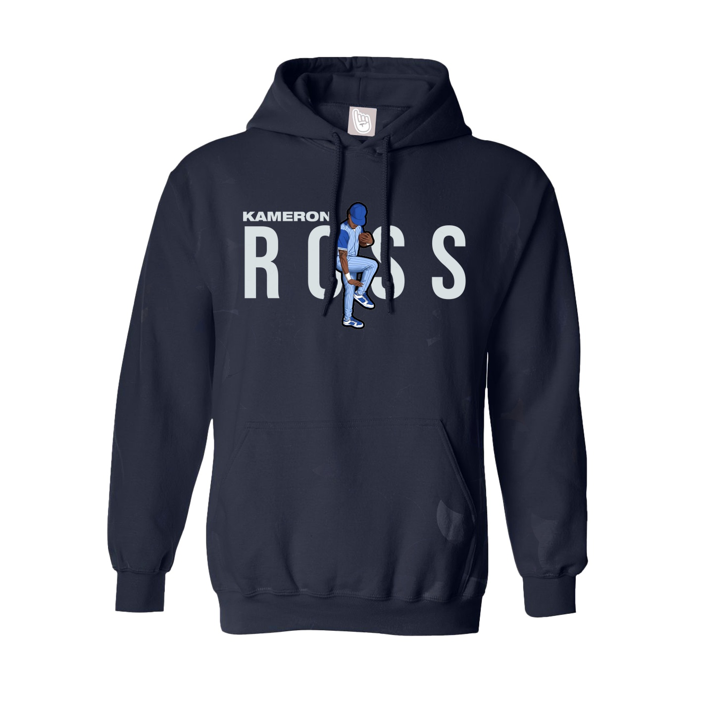 Youth Hoodie — Player Name in Navy