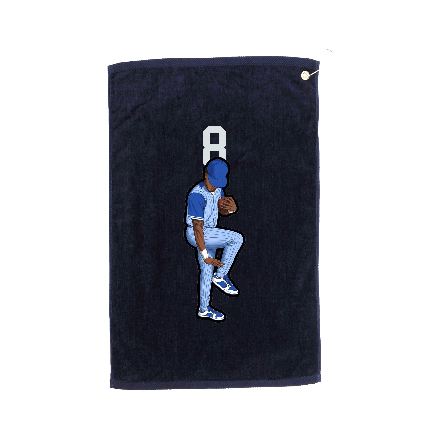 Golf Towel — Number Top in Navy