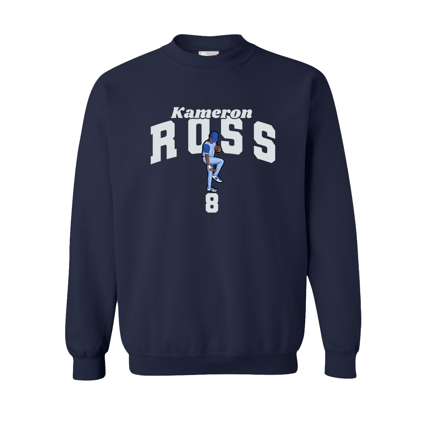 Fleece Crew — Signature Arch in Navy