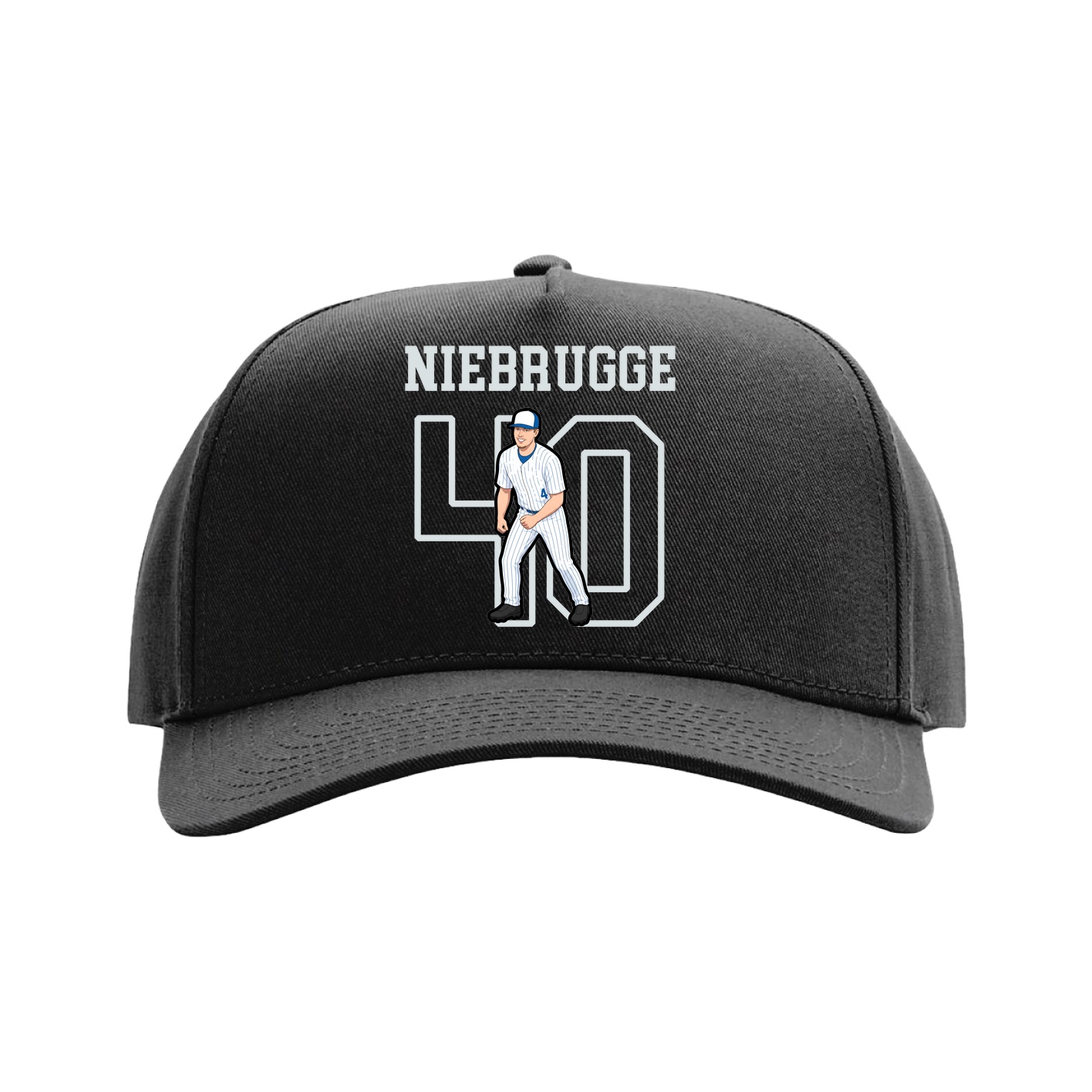 Full Fabric Five-Panel Champ Cap — Shirsey in Black
