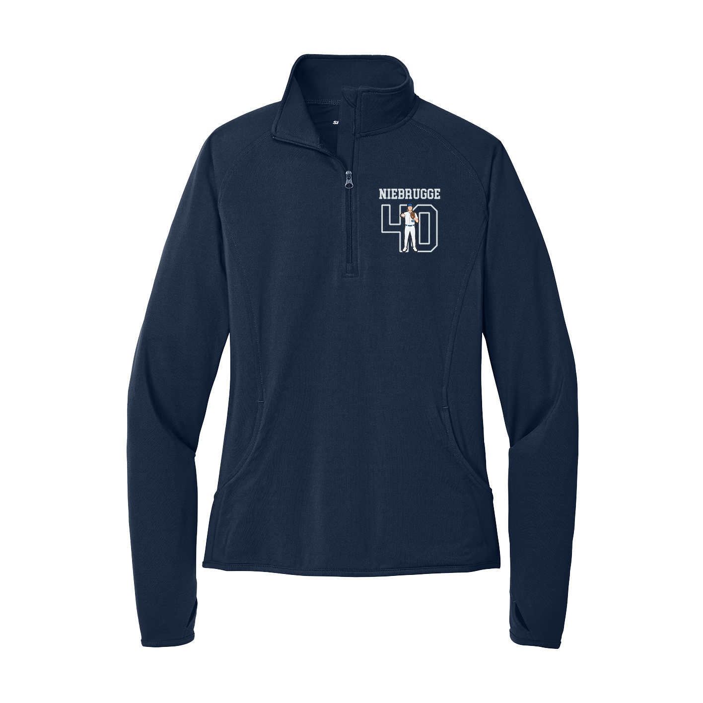 Women's Q-Zip Pullover — Shirsey in Navy