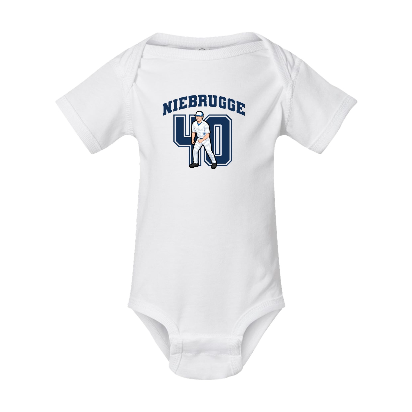 Baby Onesie — Number in White