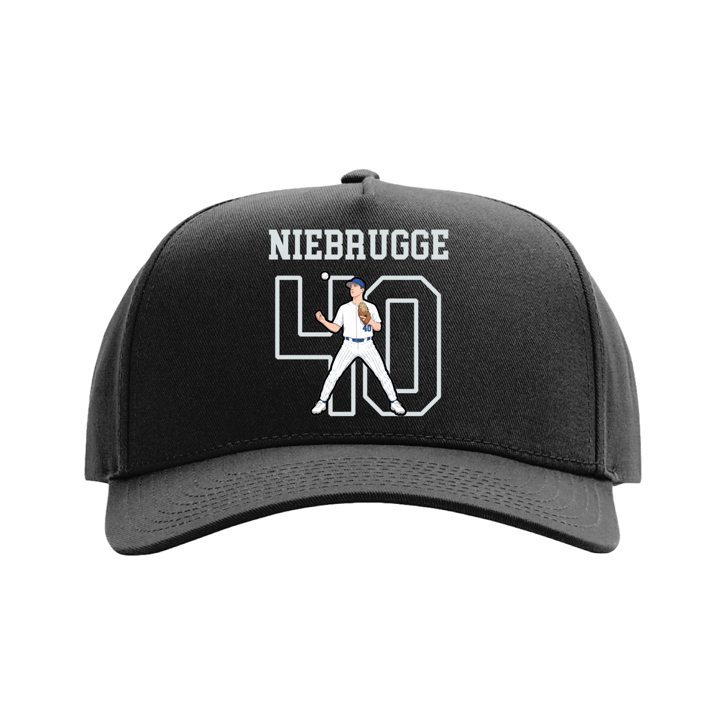 Full Fabric Five-Panel Champ Cap — Shirsey in Black