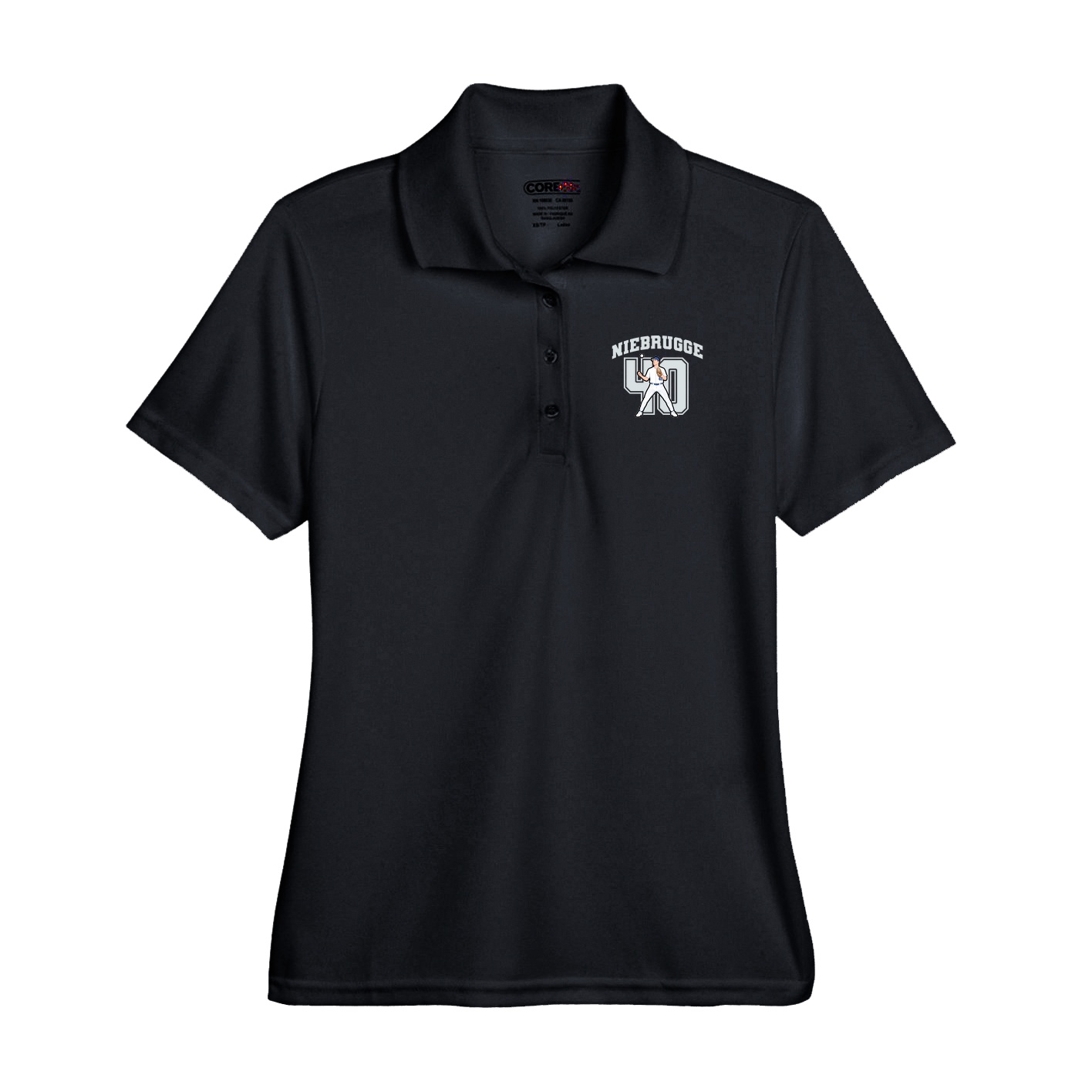 Performance Polo — Number in Black