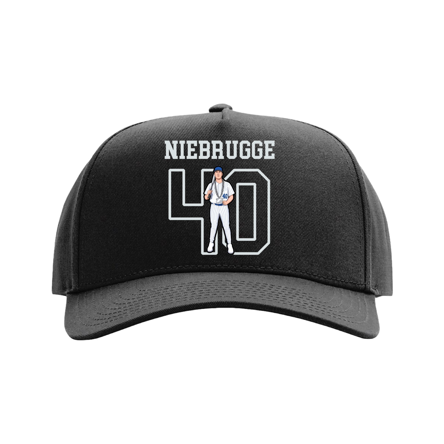 Full Fabric Five-Panel Champ Cap — Shirsey in Black