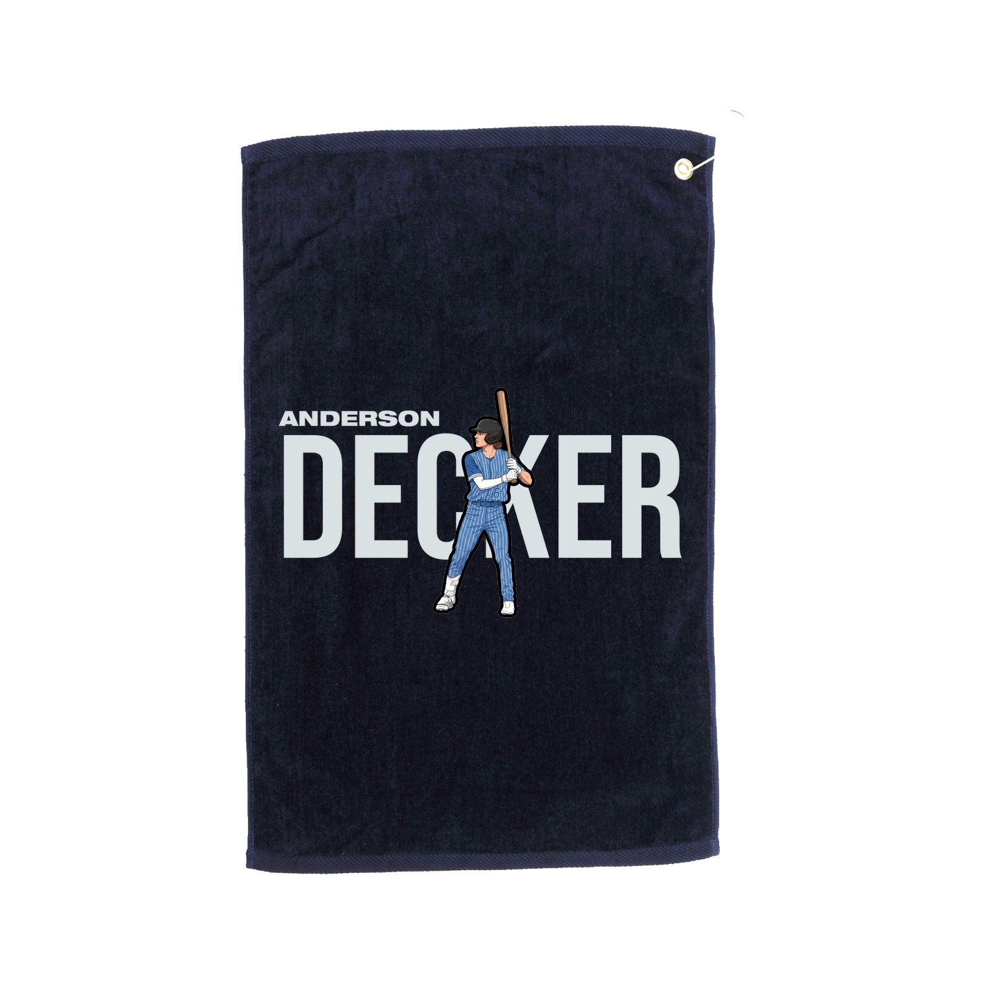 Golf Towel — Player Name in Navy