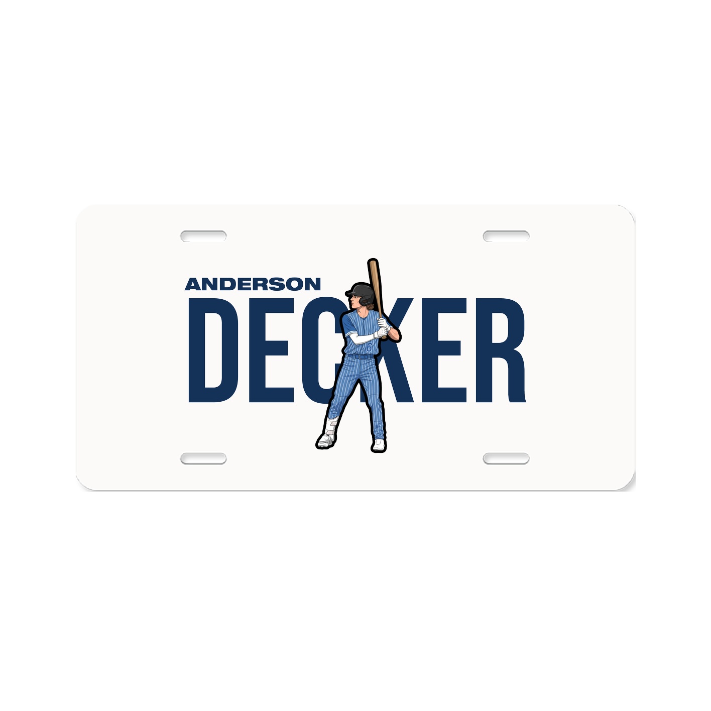 License Plate — Player Name in Classic