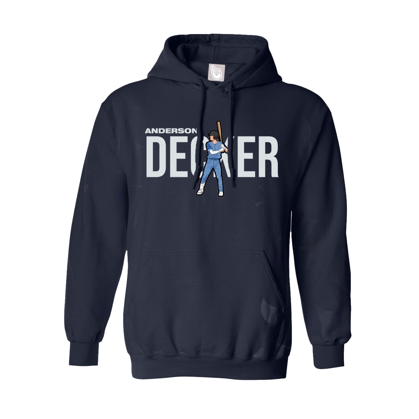 Youth Hoodie — Player Name in Navy