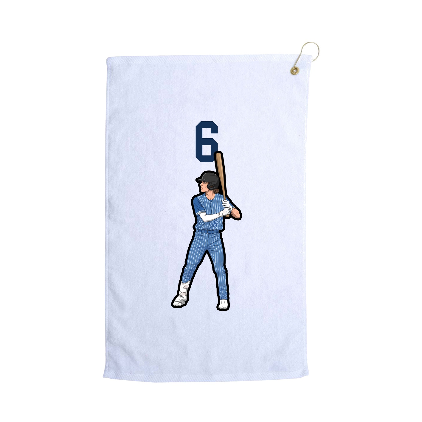 Golf Towel — Number Top in White