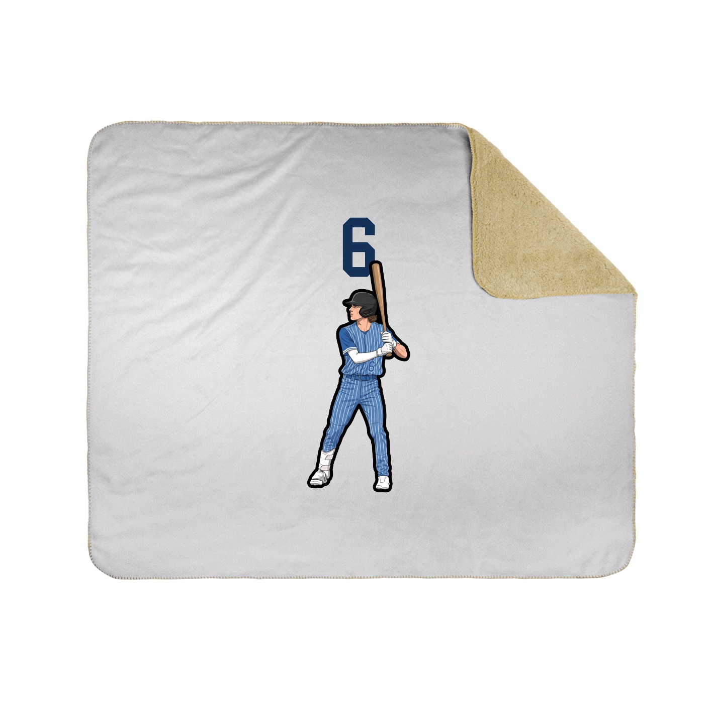 Throw Blanket — Number Top in White