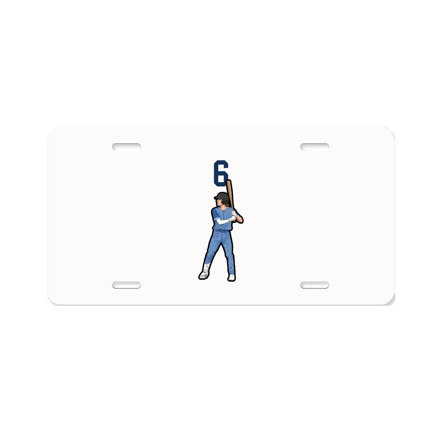 License Plate — Number Top in Classic