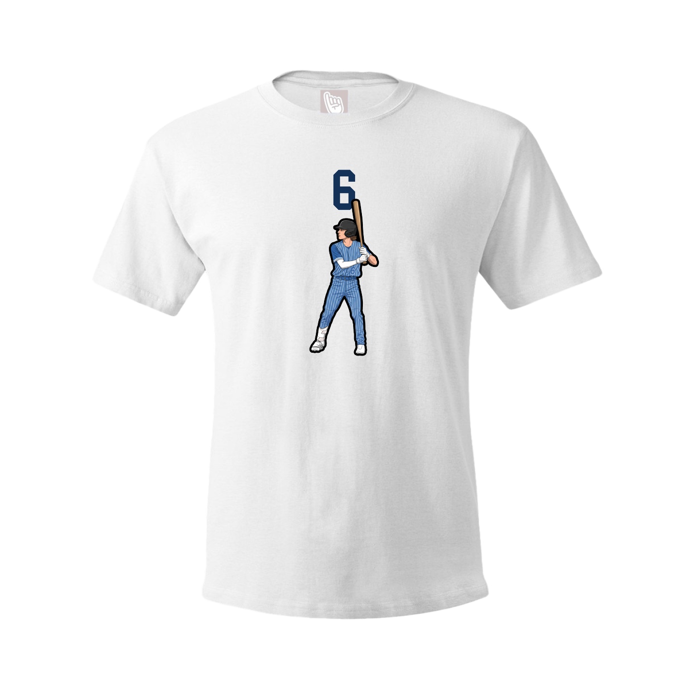 Youth Tee — Number Top in White