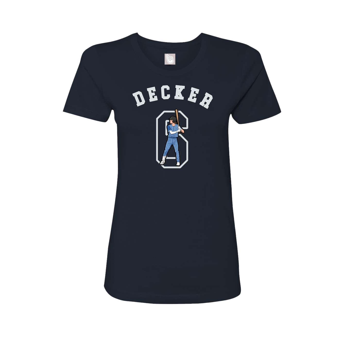 Fitted Women's Tee — Shirsey Arch in Navy