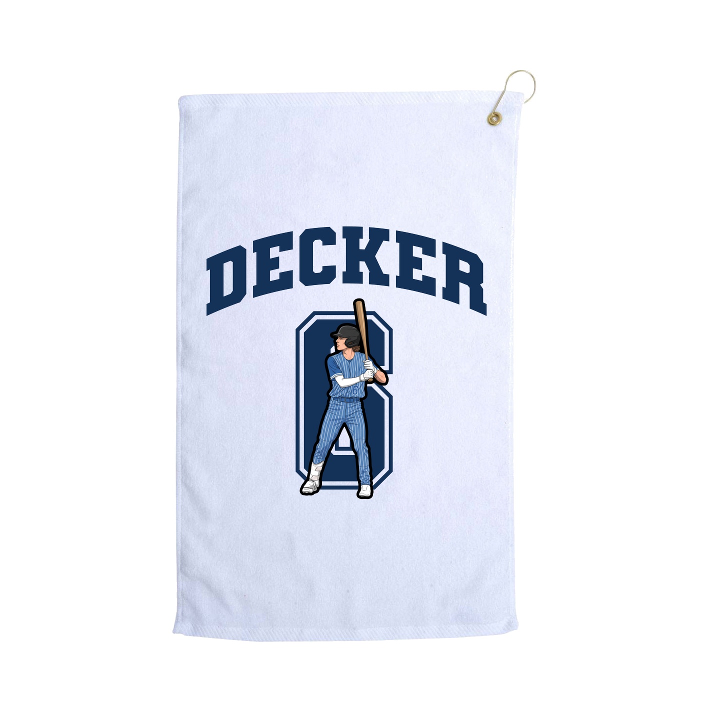 Golf Towel — Number in White