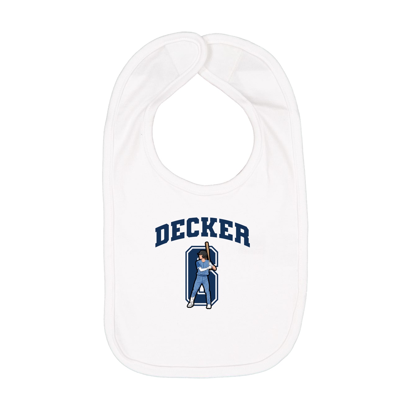 Infant Bib — Number in White