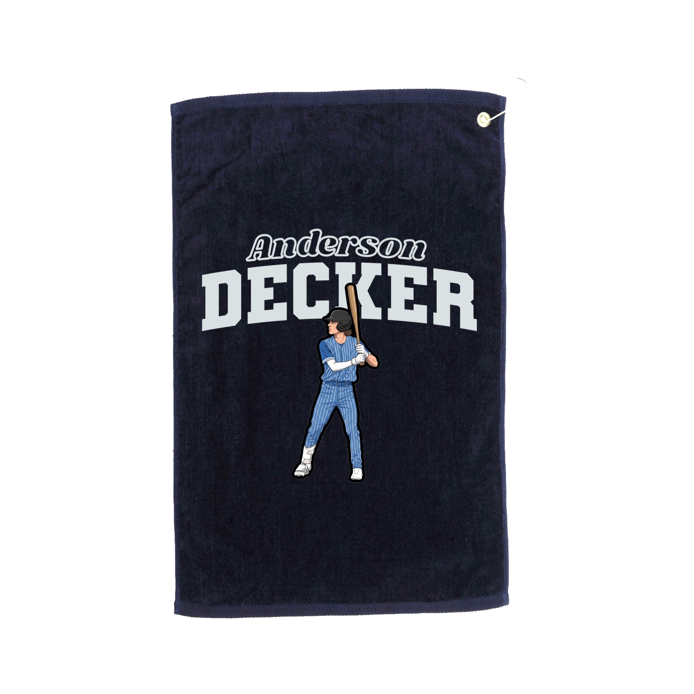 Golf Towel — Name Arch in Navy