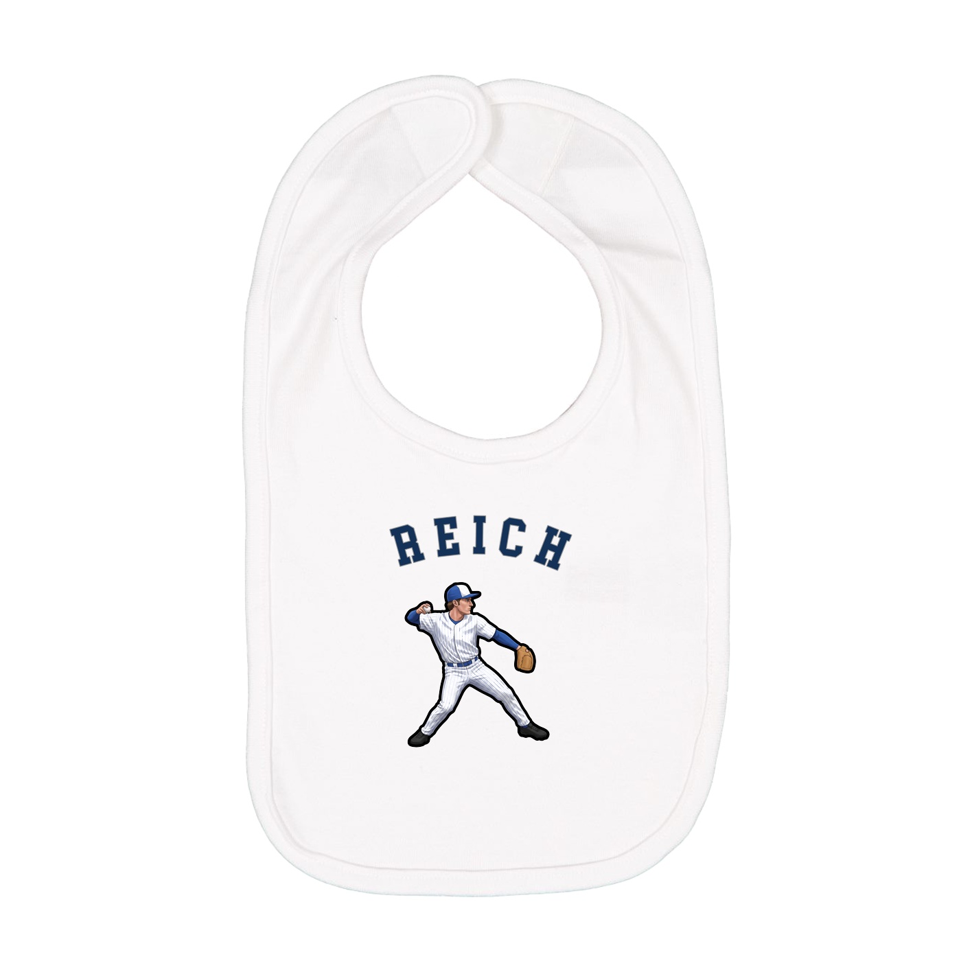 Infant Bib — Shirsey Arch in White
