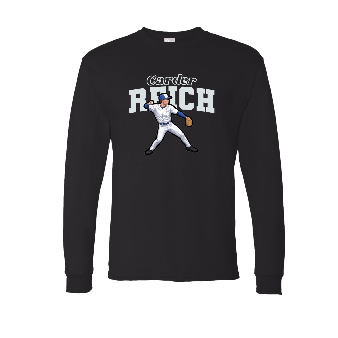 Long Sleeve Tee — Name Arch in Black