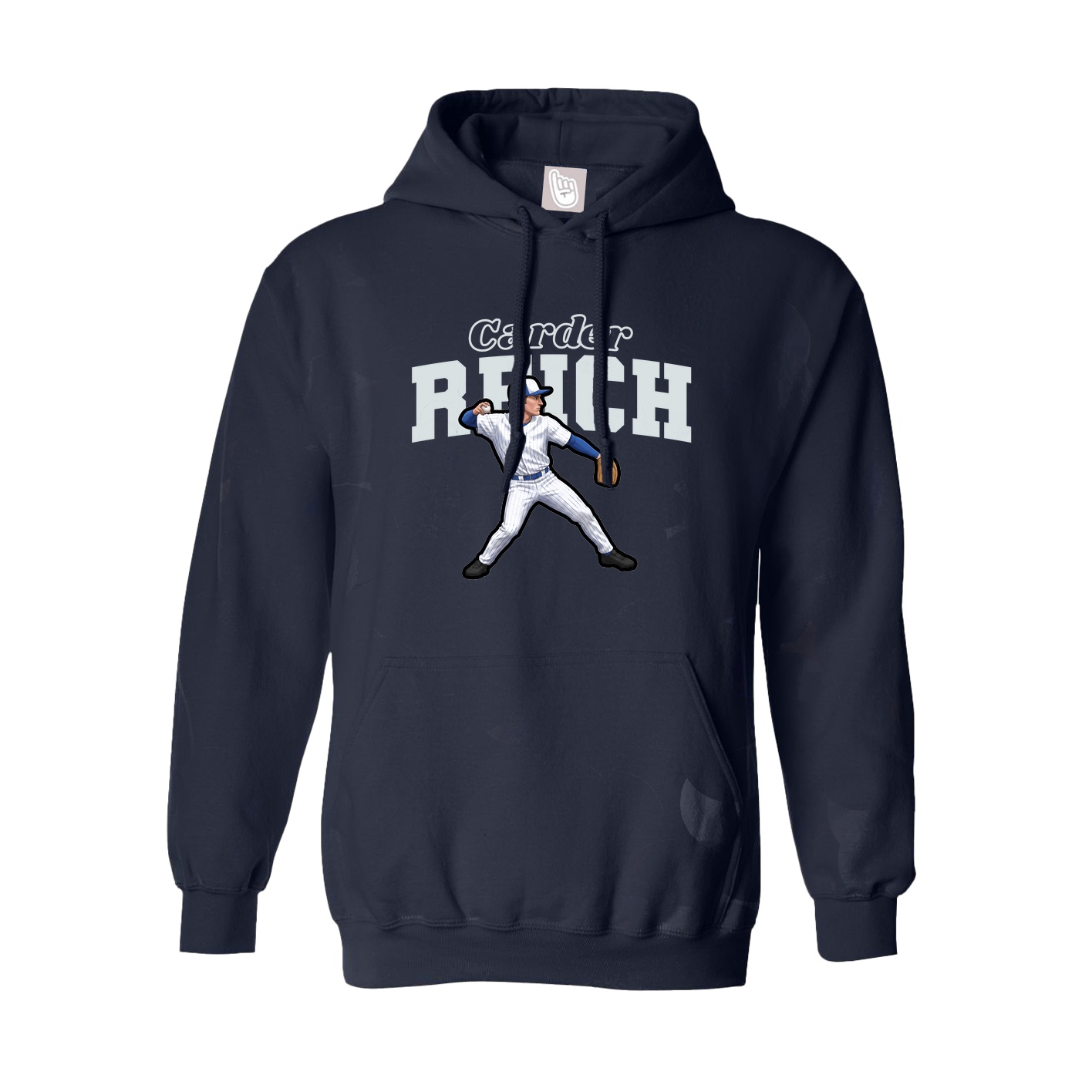 Youth Hoodie — Name Arch in Navy