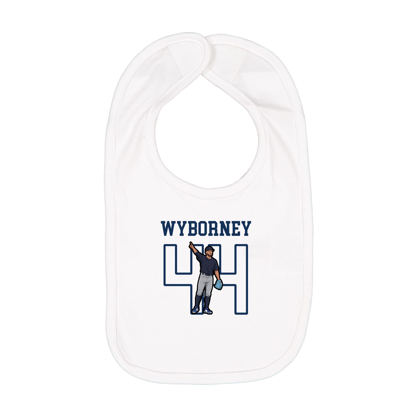 Infant Bib — Shirsey in White