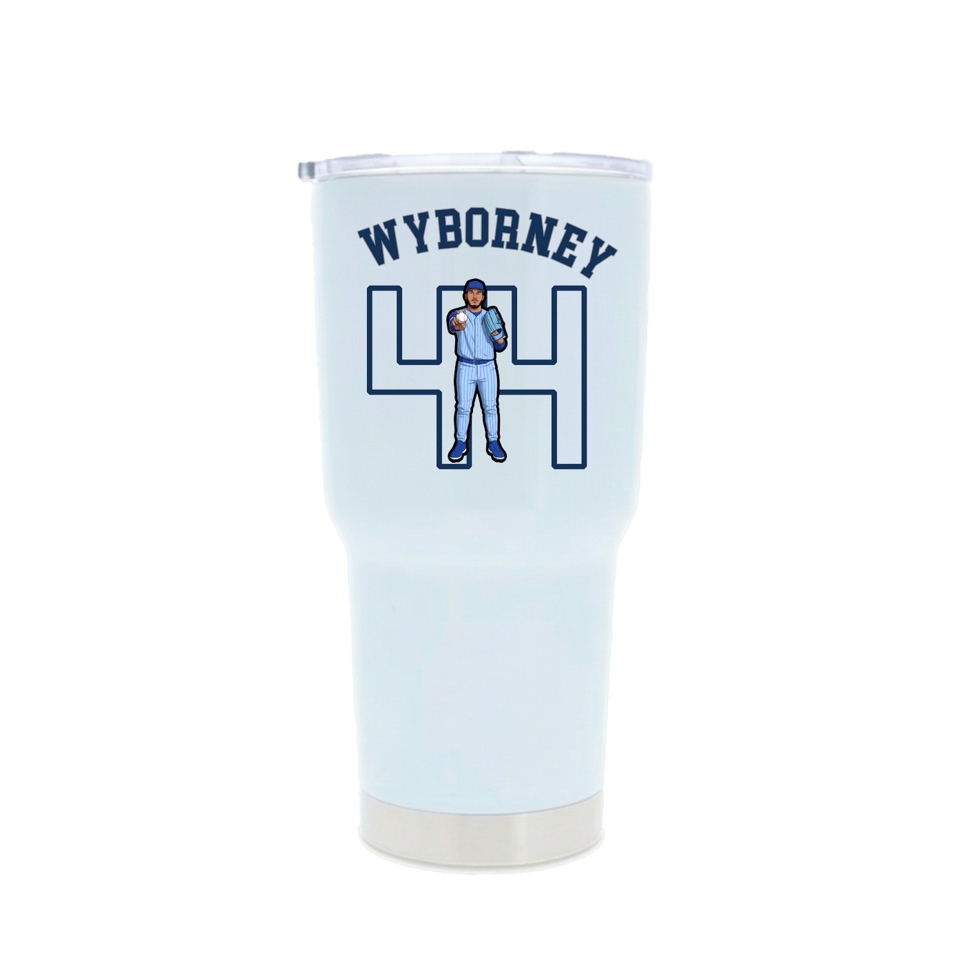 30oz Stainless Steel Tumbler — Shirsey Arch in White
