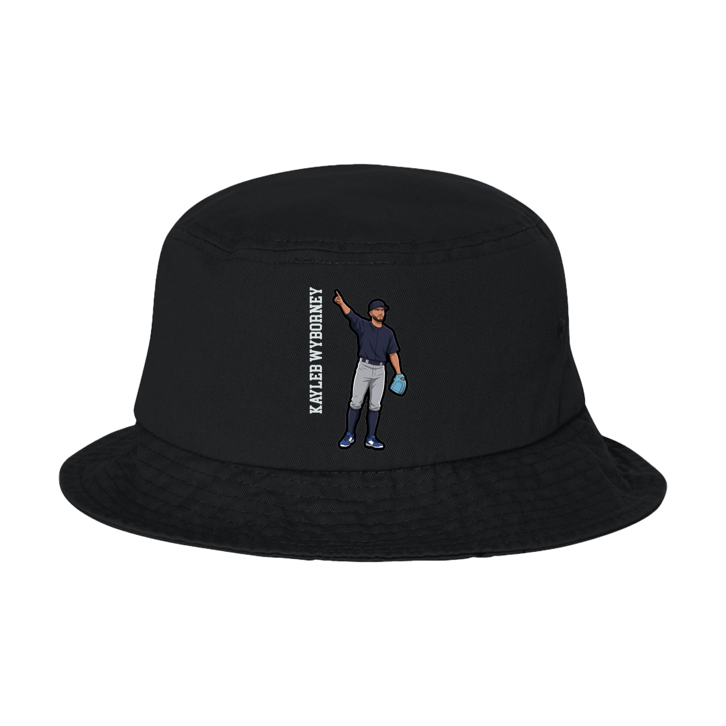 Bucket Cap — Name Vertical in Black