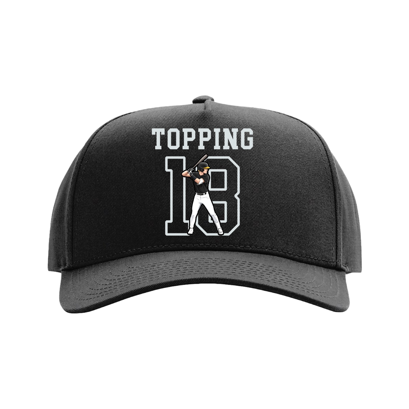 Full Fabric Five-Panel Champ Cap — Shirsey in Black