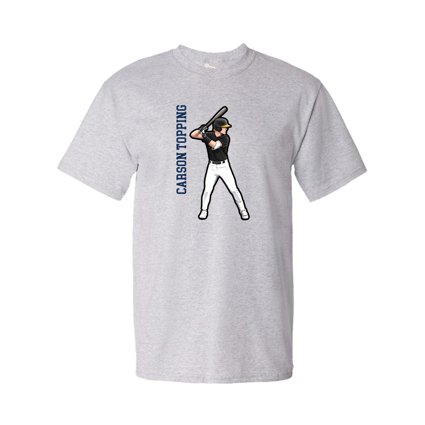 Tee — Name Vertical in Grey