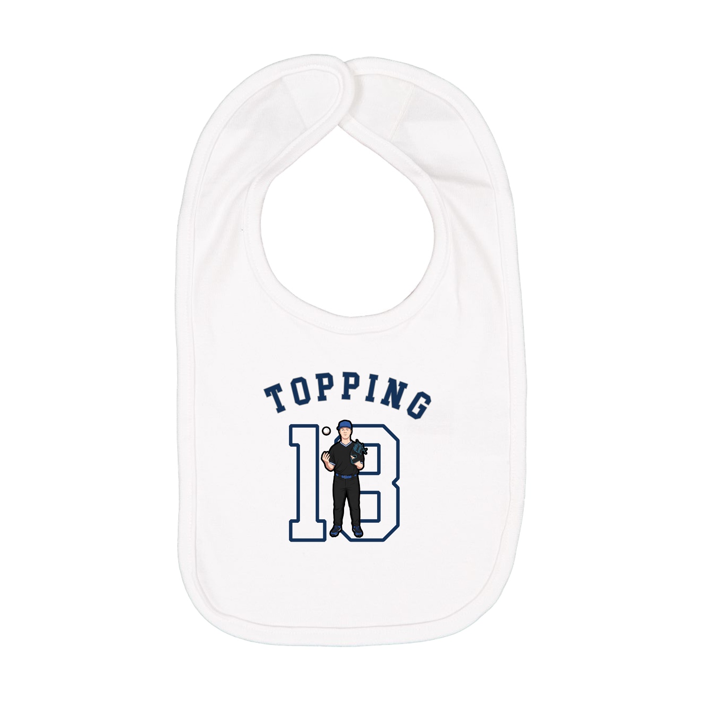 Infant Bib — Shirsey Arch in White