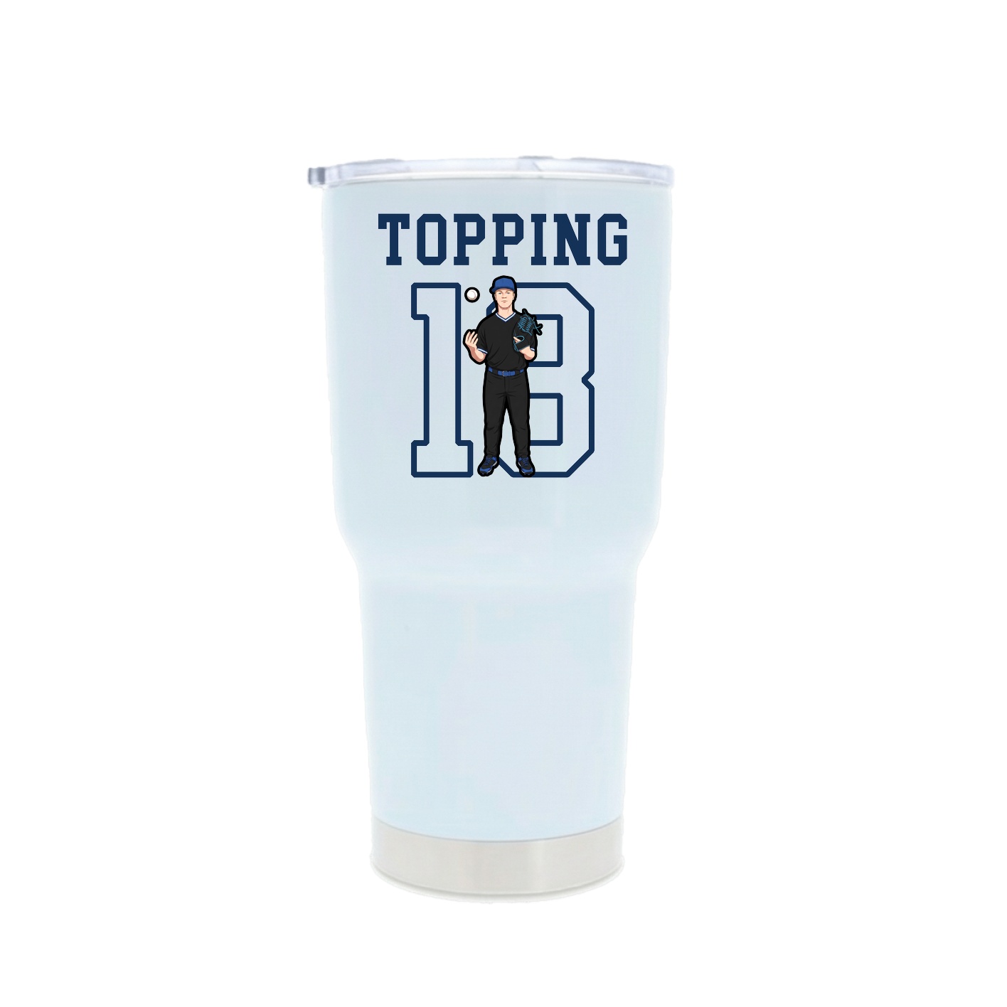 30oz Stainless Steel Tumbler — Shirsey in White