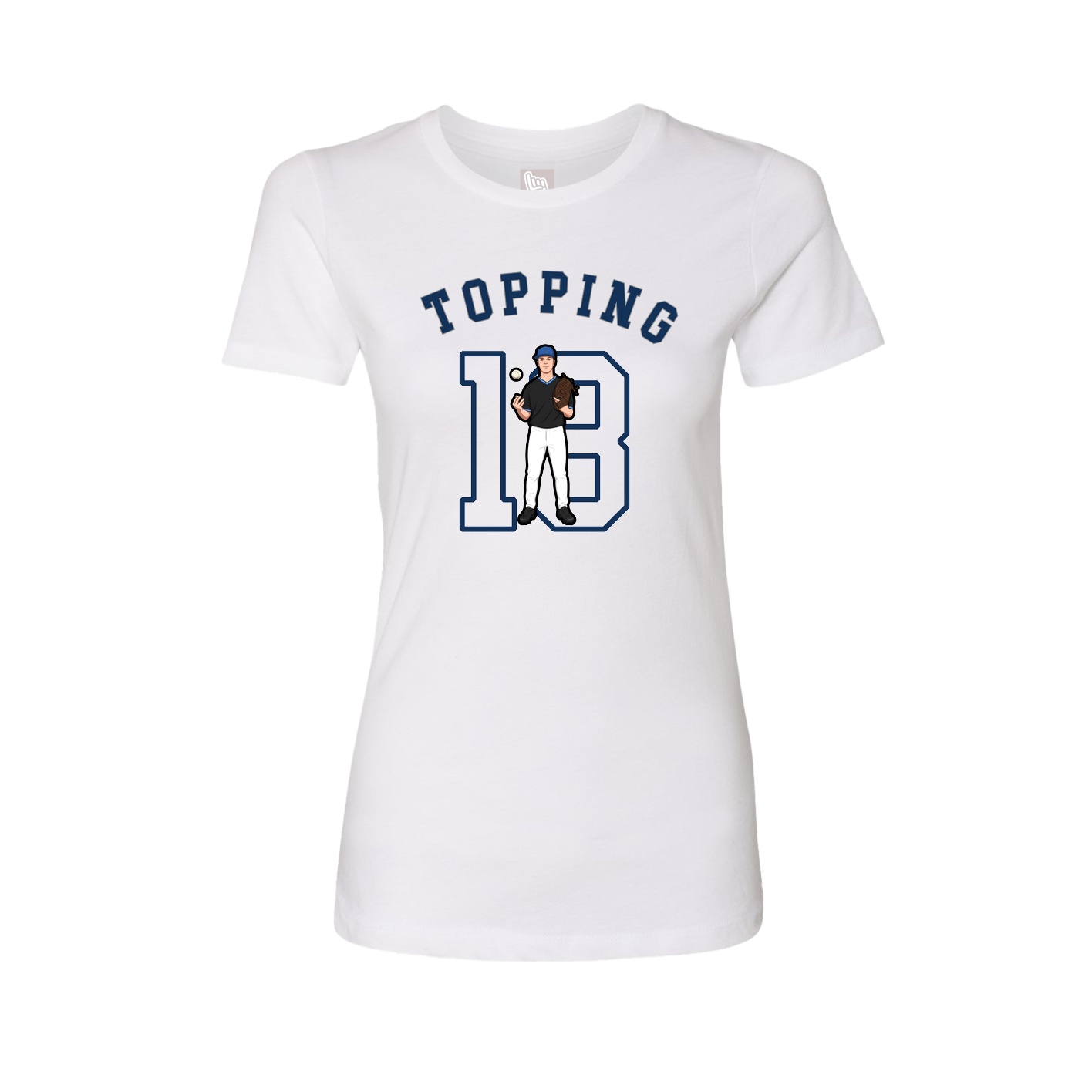 Fitted Women's Tee — Shirsey Arch in White