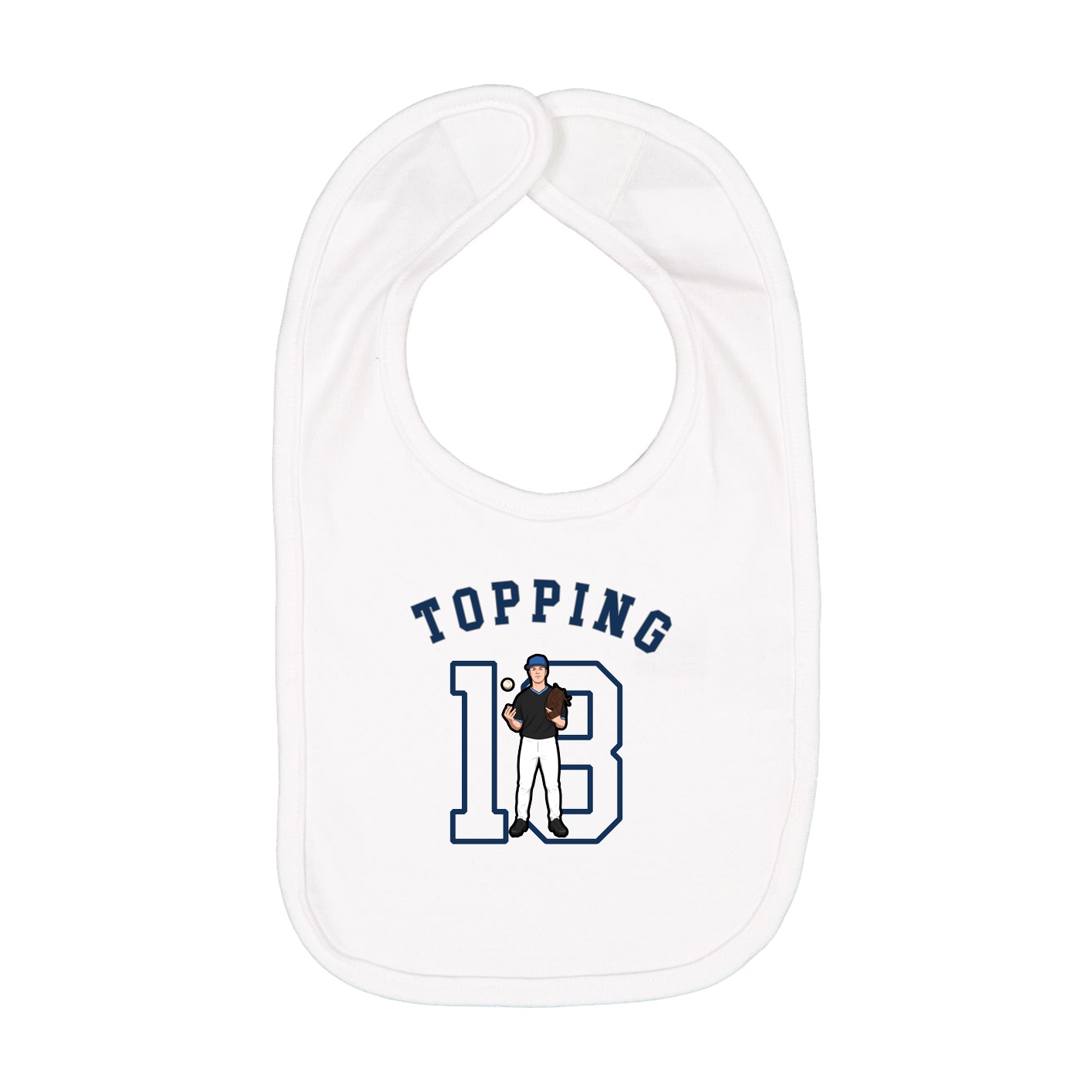 Infant Bib — Shirsey Arch in White
