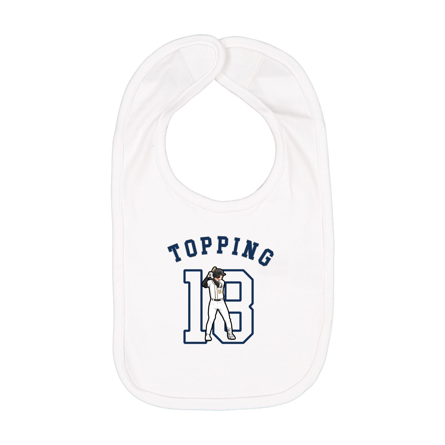 Infant Bib — Shirsey Arch in White