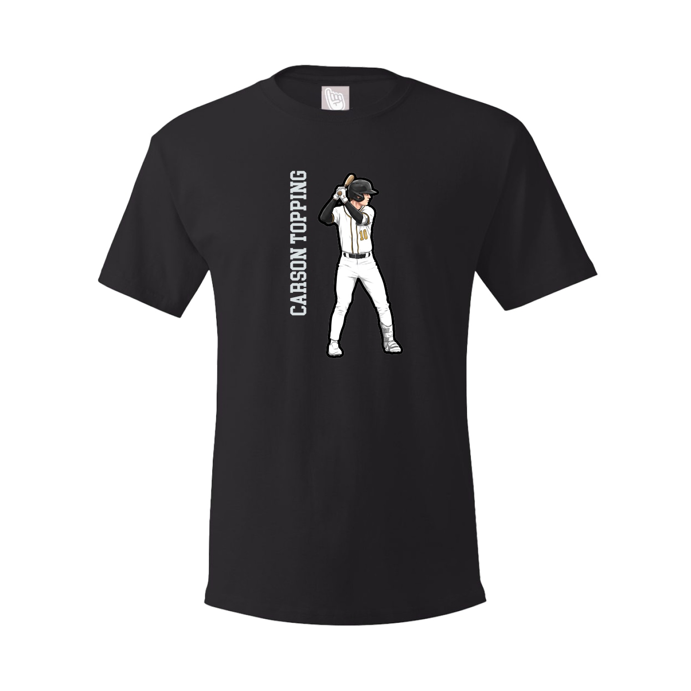 Youth Tee — Name Vertical in Black