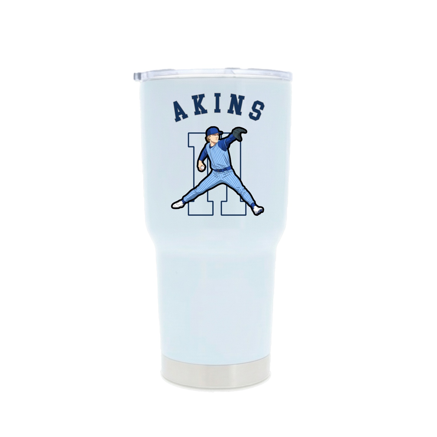 30oz Stainless Steel Tumbler — Shirsey Arch in White