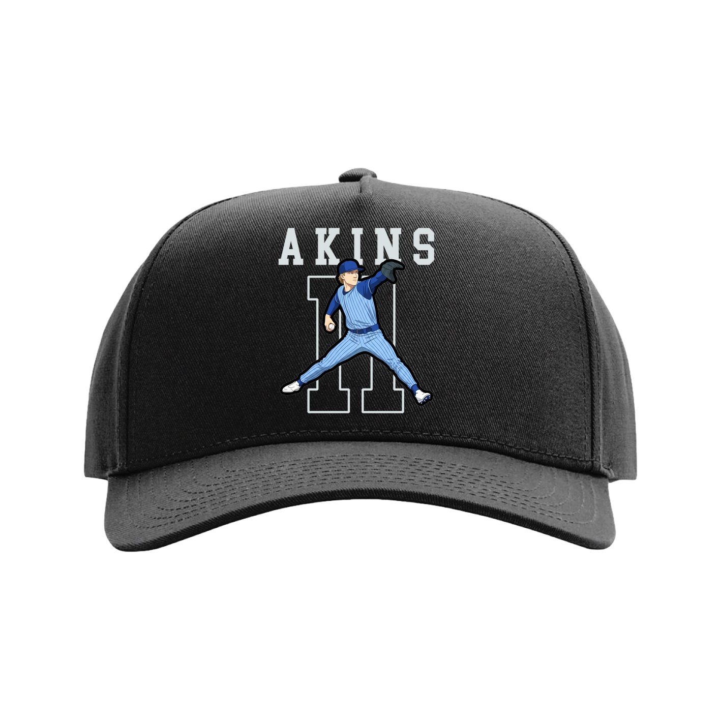 Full Fabric Five-Panel Champ Cap — Shirsey in Black