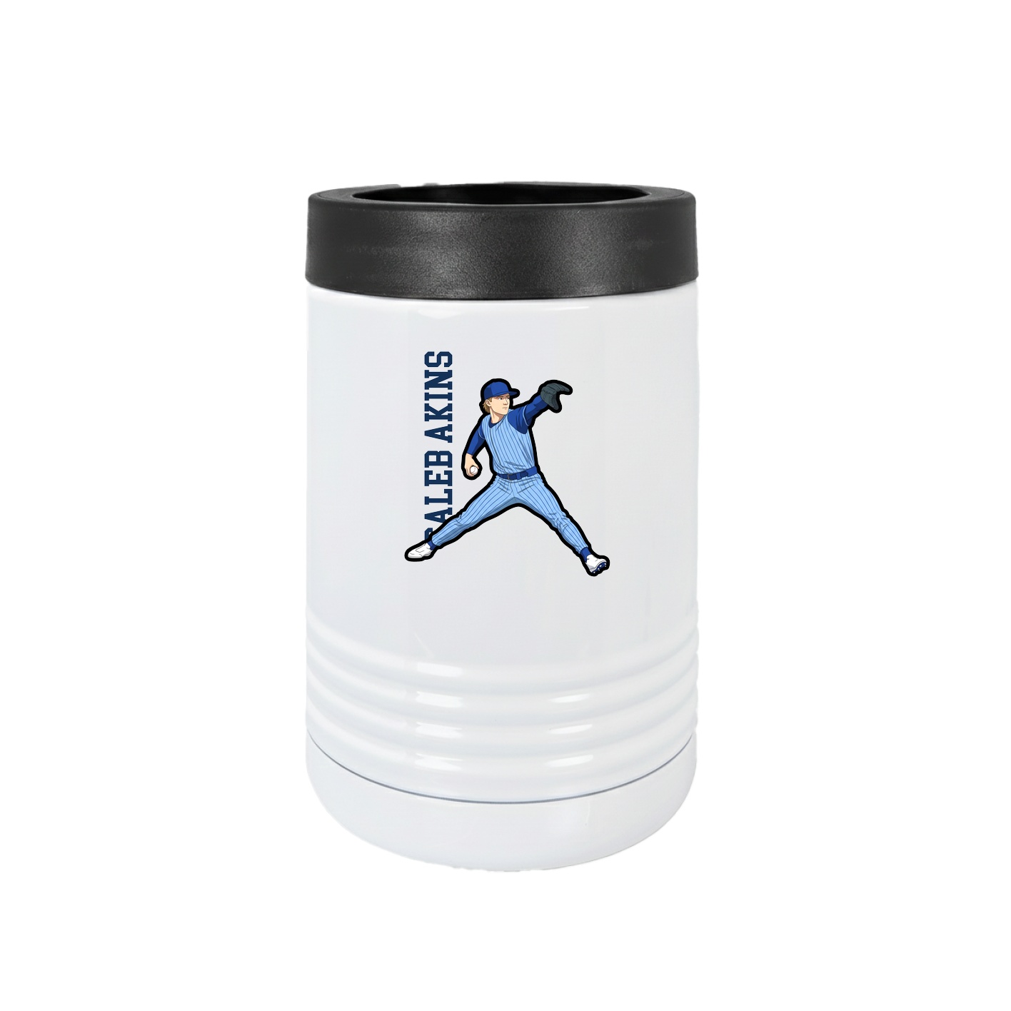 Beverage Holder — Name Vertical in White