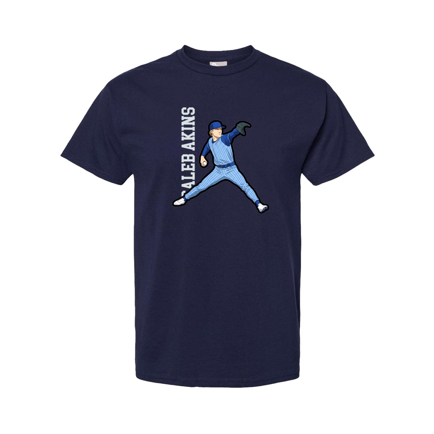 Tee — Name Vertical in Navy