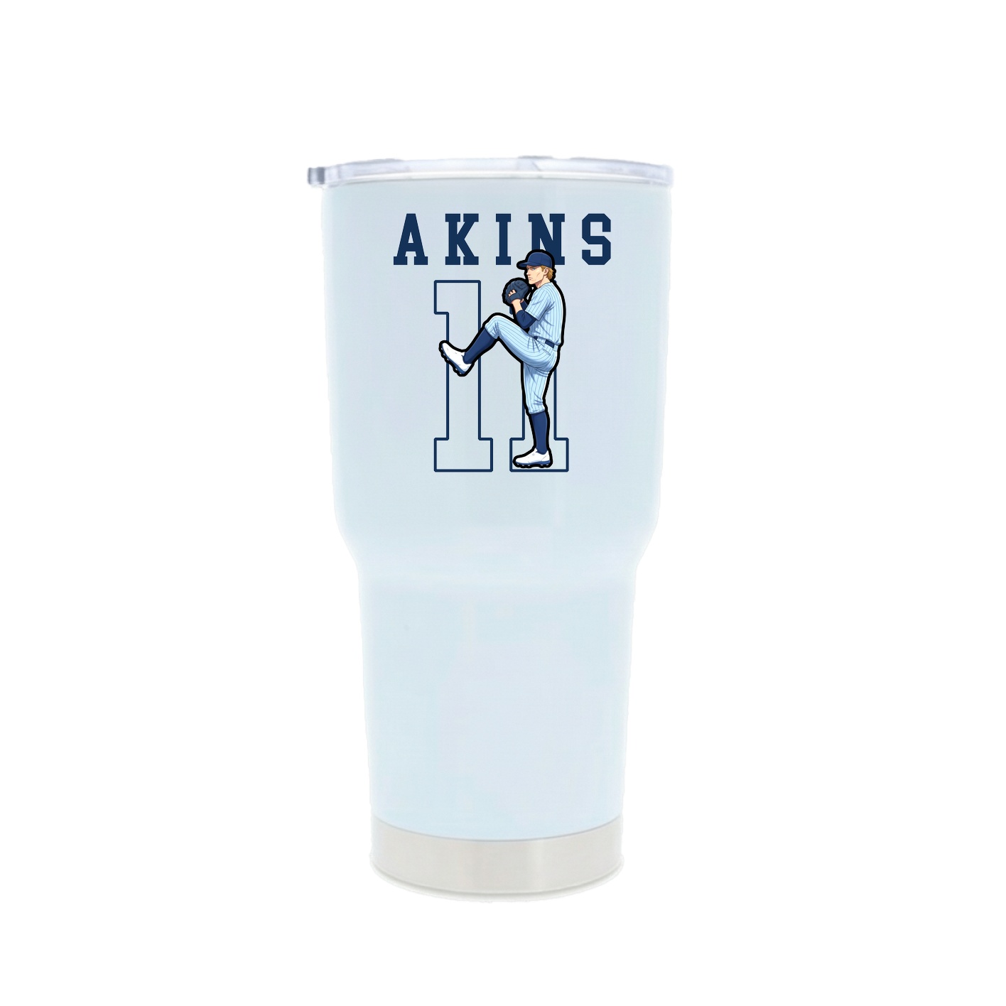 30oz Stainless Steel Tumbler — Shirsey in White