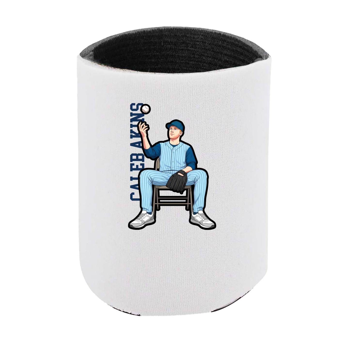Can Holder — Name Vertical in White