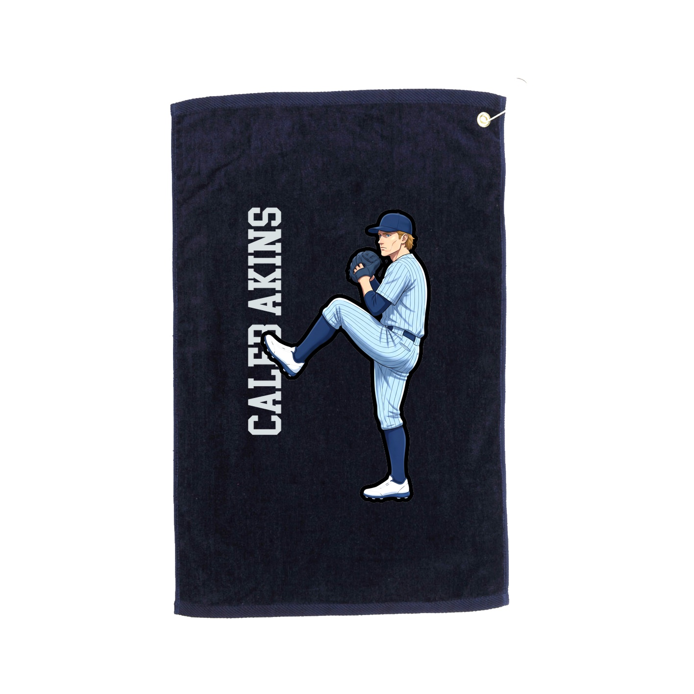 Golf Towel — Name Vertical in Navy