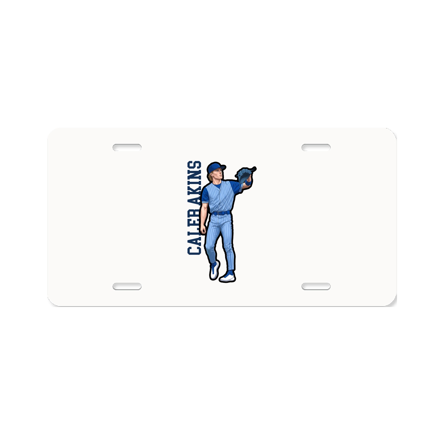 License Plate — Name Vertical in Classic