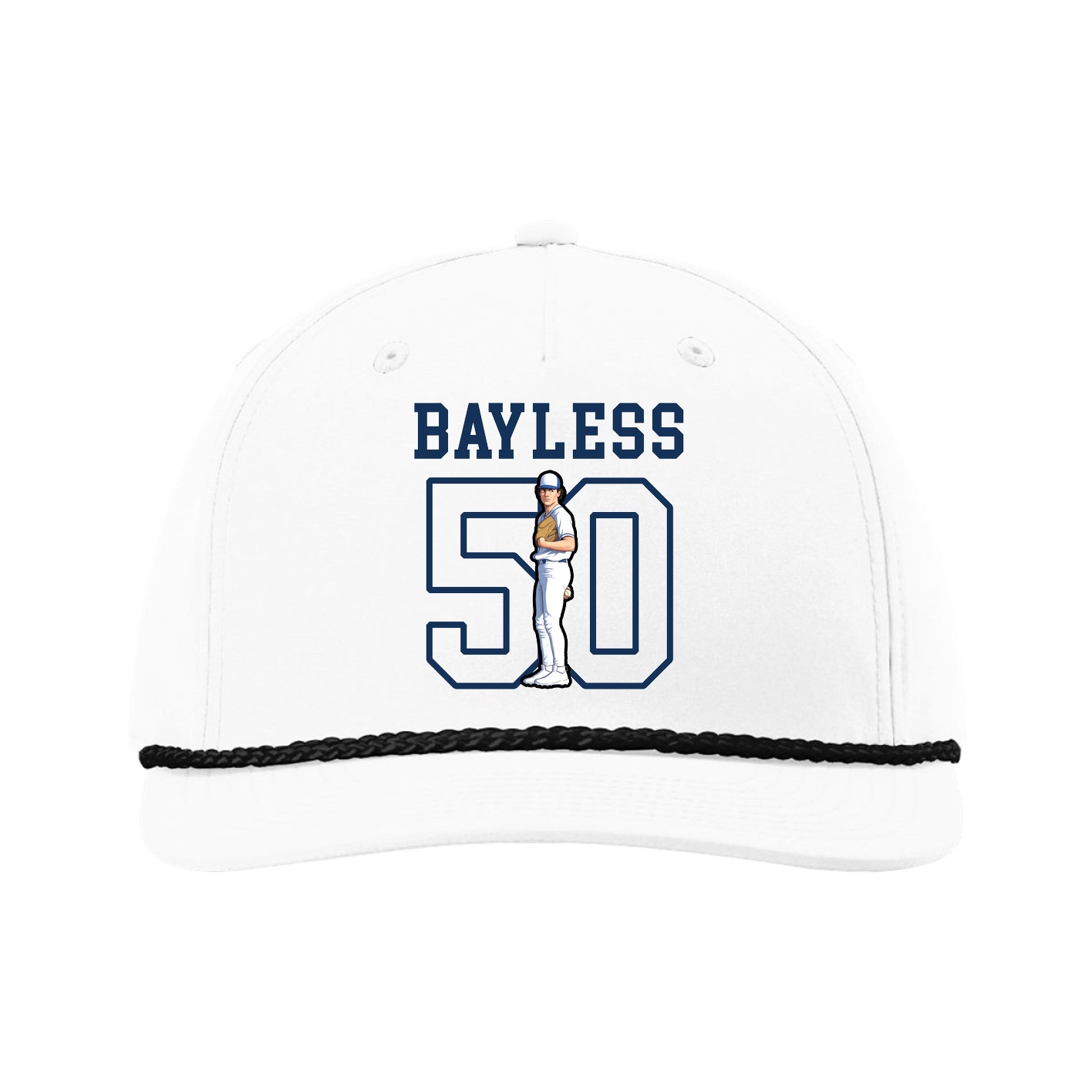 Five-Panel Classic Rope Cap — Shirsey in White